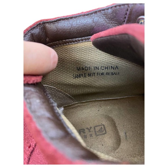 Mens Burgundy Suede Sperry Chukka Boots Size 10 - Picture 6 of 8